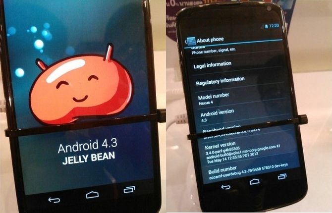 Первая информация о косметических изменениях Android 4.3