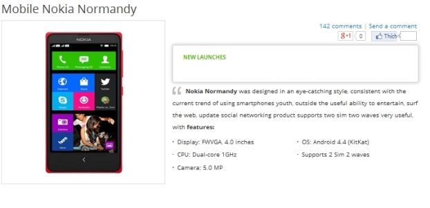 Android-смартфон Normandy от Nokia снова засветился в Сети