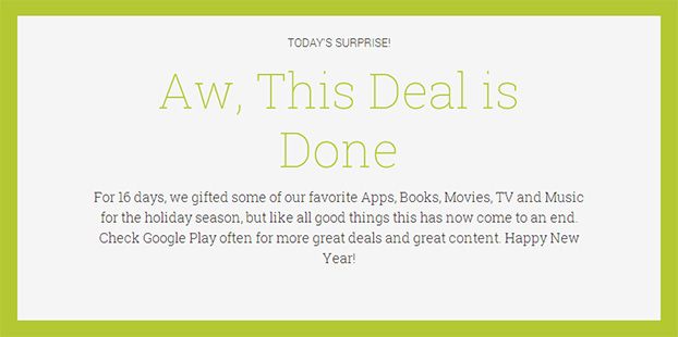 Google Play порадует пользователей Android новогодними скидками