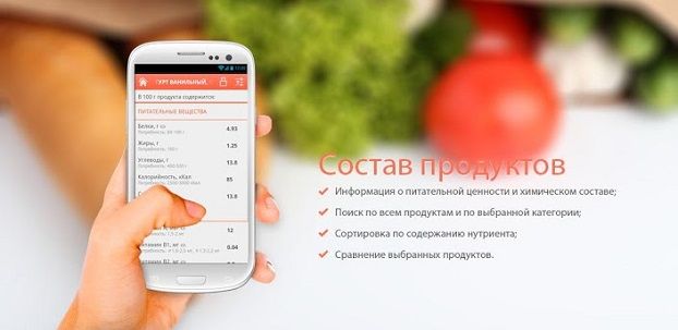 «Состав продуктов» — маленький личный диетолог
