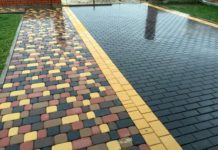 Укладка тротуарной плитки на даче